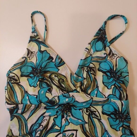 CROFT & BARROW Tankini Womens 10D Underwire colorful Top Only Swim Pool Beach - Picture 4 of 12